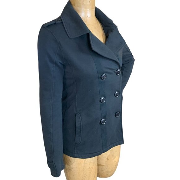 Oakley Double Breasted Jacket Stretch Cotton Blend Jacket Sz S Black #331C - Picture 3 of 10